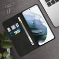 Miniatyrbild 3 av 4: Etui för Samsung S21 Plus - AVIZAR - Plånbok Stöd för Video Magnetisk Stängning - Svart