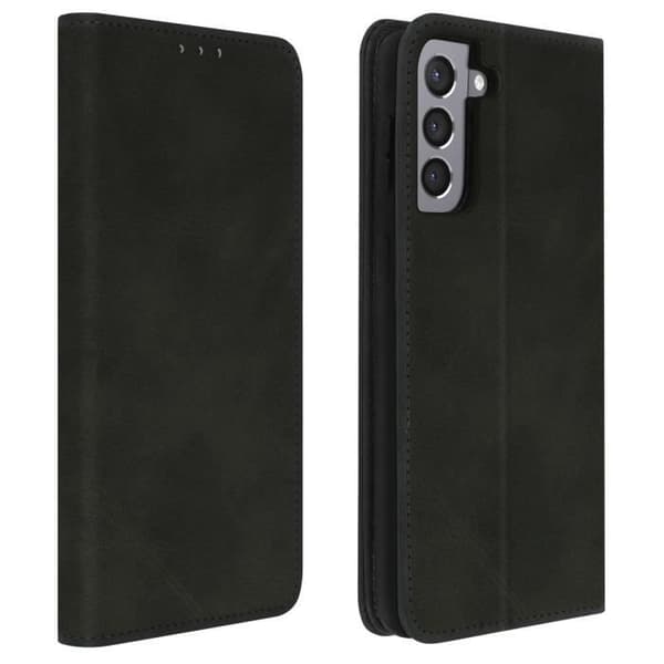 Etui för Samsung S21 Plus - AVIZAR - Plånbok Stöd för Video Magnetisk Stängning - Svart
