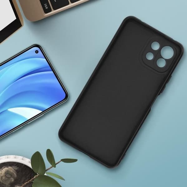 Skyddsskal - Xiaomi - Mi 11 Lite / Mi 11 Lite 5G - Mjuk - Soft Touch - Svart