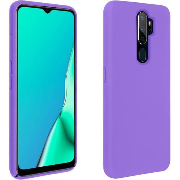 Oppo A9 2020 och A5 2020 fodral Halvstyv silikon Soft Touch finish Lila Lila