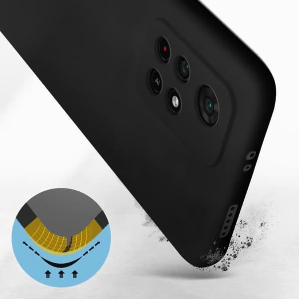 Coque - AVIZAR - Xiaomi Redmi Note 11 Pro - Semi-rigide - Soft-touch - Fin svart
