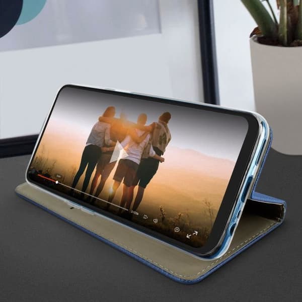 Étui Folio - AVIZAR - Oppo A53 / A53s - Ekologiskt läder - Mörkblå - Magnetisk flik