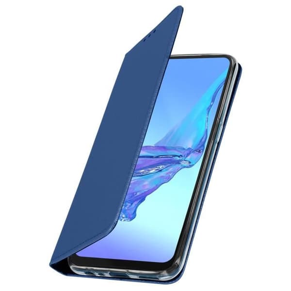 Étui Folio - AVIZAR - Oppo A53 / A53s - Ekologiskt läder - Mörkblå - Magnetisk flik