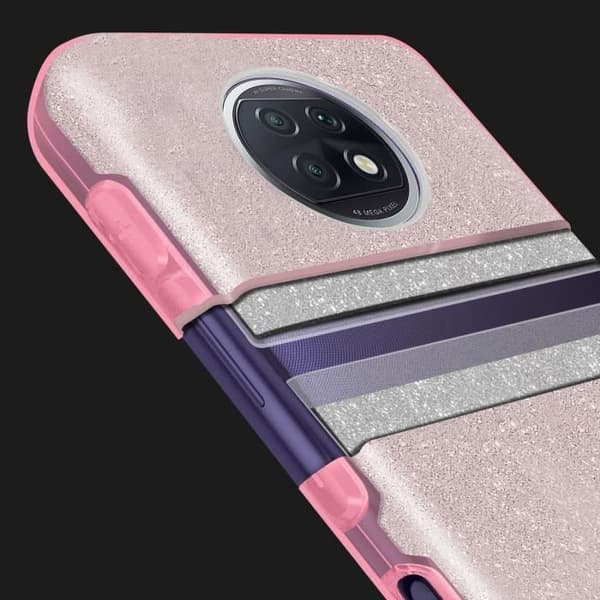 Skyddshölje - Xiaomi - Redmi Note 9T 5G - Glittrig - Halvstyv silikon - Stötsäker