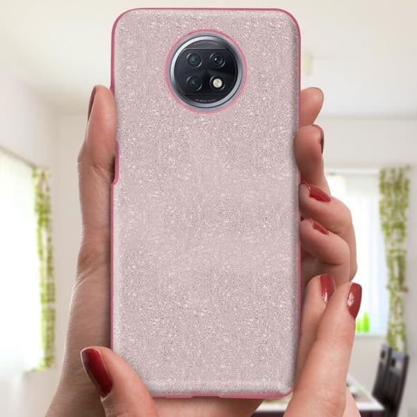 Skyddshölje - Xiaomi - Redmi Note 9T 5G - Glittrig - Halvstyv silikon - Stötsäker