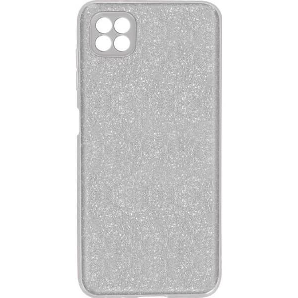 Skyddande skal - AVIZAR - Galaxy A22 5G - Avtagbar paljetter - Halvstyv silikon - Grå