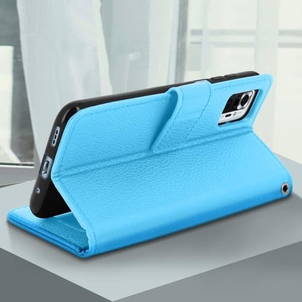 Skal - AVIZAR - Xiaomi Redmi Note 10 Pro - Stativfunktion - Korthållare - Blå