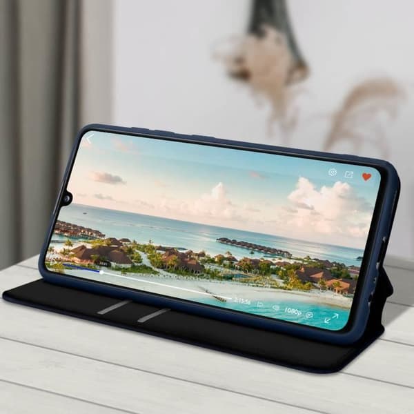 Honor 9A Cover Card Holder Funktion Smal och elegant midnattsblå