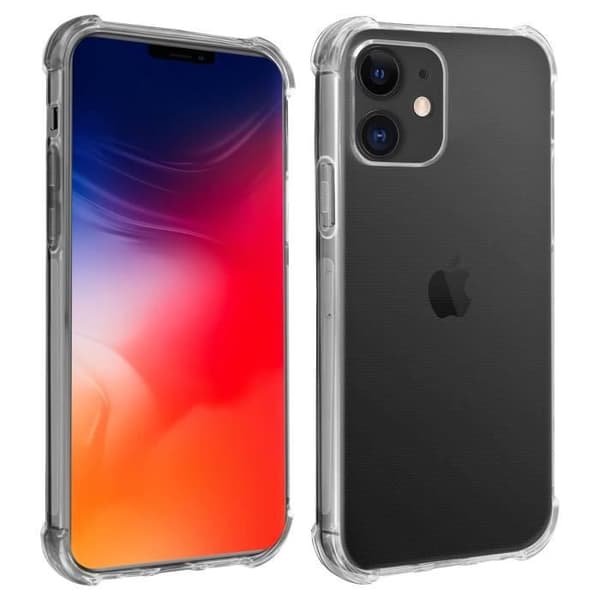 Coque iPhone 12 / 12 Pro - Flexibel - Stötsäker - Transparent - Silikon - Vit