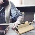Miniatyrbild 4 av 4: Skal Apple iPhone 12 / 12 Pro Wallet Folio Fodral Gyllene Stativ Funktion Gul