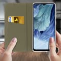 Miniatyrbild 3 av 4: Oppo-fodral - A73 - Folio-fodral - Ekologisk läder - Svart - Inbyggt stöd