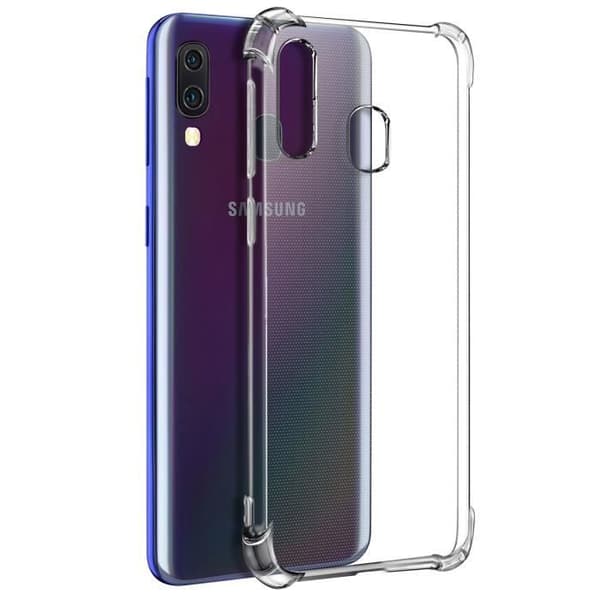 Coque för Samsung Galaxy A40 - AVIZAR - Flexibelt silikon - Transparent - Stötskydd - Ultrafin