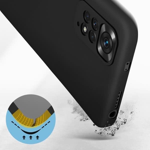 Skyddsskal - AVIZAR - Xiaomi Redmi Note 11/11s - Semi-rigid silikon - Mjuk finish - Svart