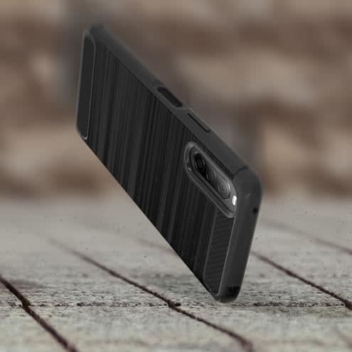 Coque - Sony - Xperia 10 2 - Mjuk - Stötskydd - Børstad Kolfiberffekt