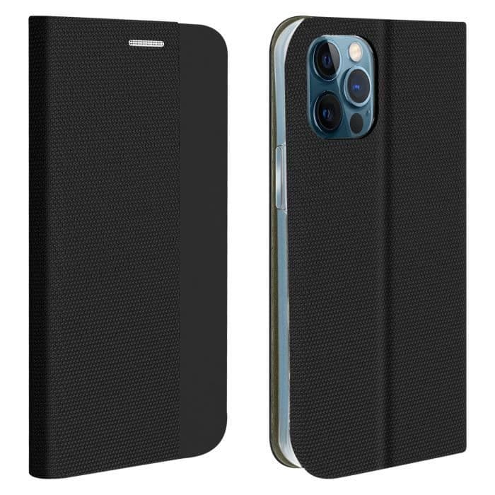 iPhone 12 Pro Max Cover Korthållare Interiör Videostöd Soft-touch Svart Svart