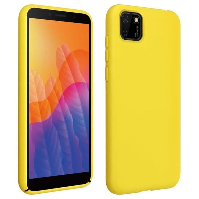 Huawei Y5p halvstyvt silikonfodral Soft Touch Finish Gul