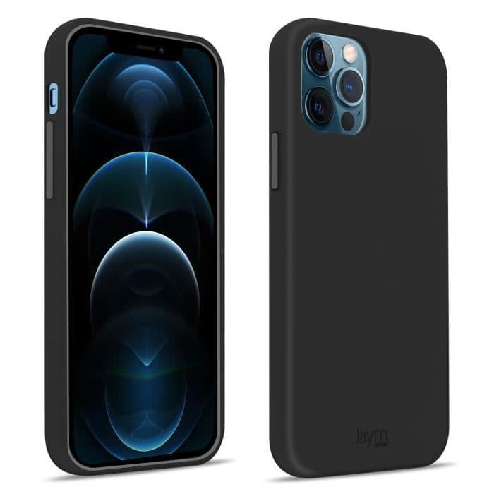 Fodral iPhone 12 / 12 Pro Silikon Premium Soft Touch Soft Feeling Jaym svart Svart