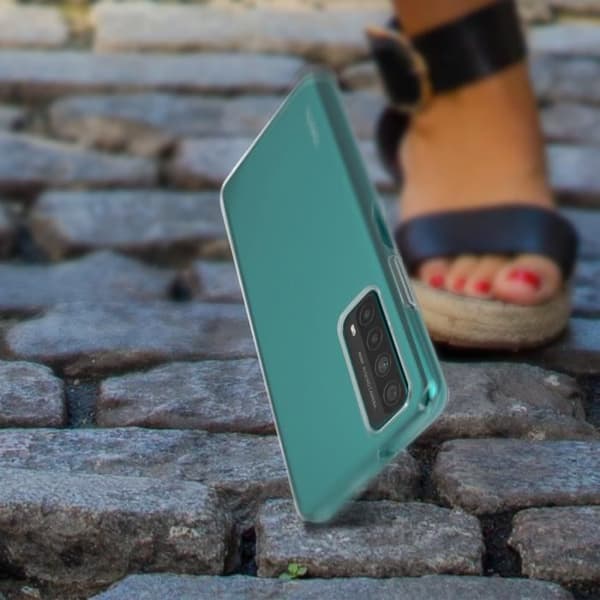 Fodral - HUAWEI - P smart 2021 - Mjukt silikonskydd - Transparent Vit