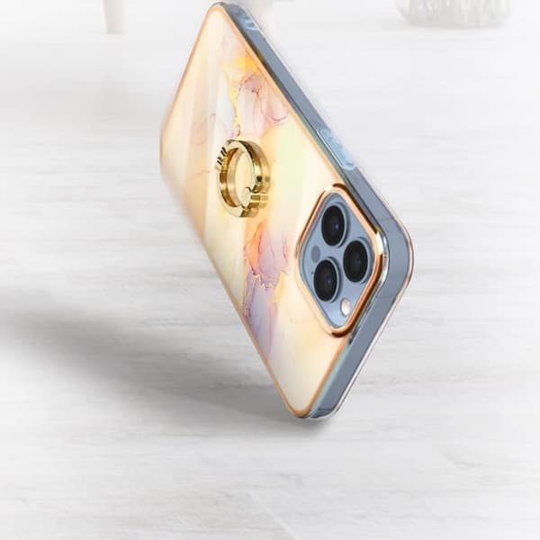 Skyddsskal - AVIZAR - iPhone 13 Pro - Marmor mönster - Måttlig - Hållring