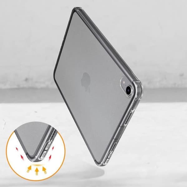 iPad Mini 2021 Fodral - AVIZAR - Flexibelt silikon - Ultratunt skydd - Transparent Vit - Blandat