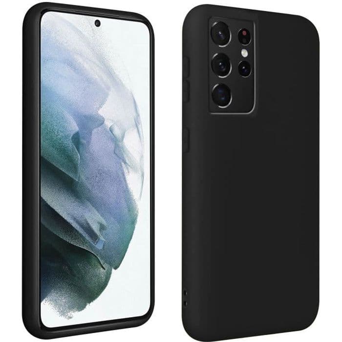 Samsung Galaxy S21 Ultra Soft Gel Silikonfodral Soft Touch Finish Svart