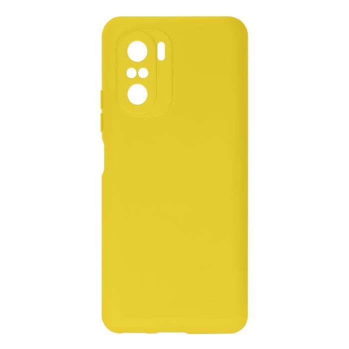 Xiaomi Poco F3 och Mi 11i halvstyvt silikonfodral Soft Touch Finish Gul