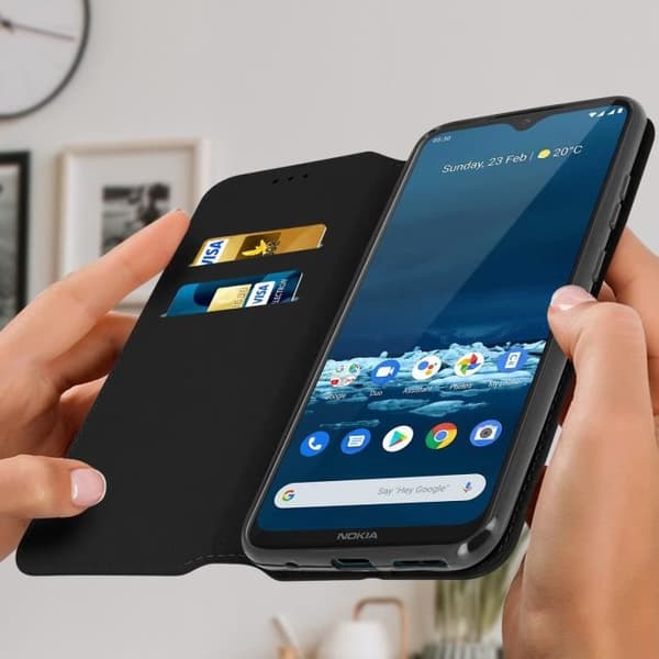 Hus - AVIZAR - Nokia 5.3 - Ekoleder - Kortfickor - Stödfunktion