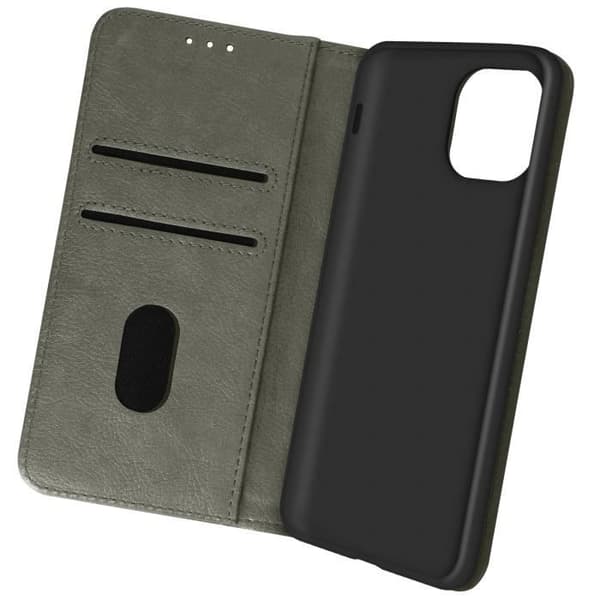 AVIZAR iPhone 13 Mini Fodral - Grått plånboksfodral - Videostödfunktion