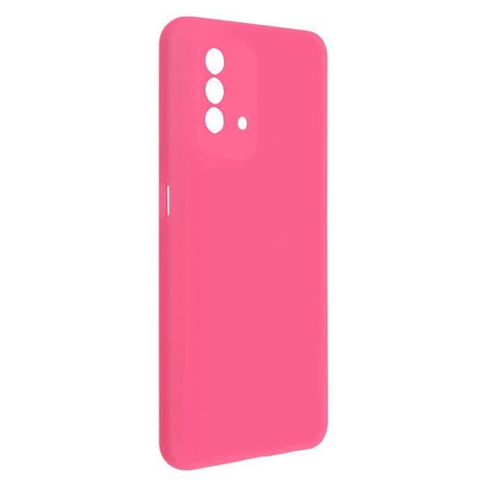 Oppo A74 Soft Touch halvstyvt silikonfodral ljusrosa