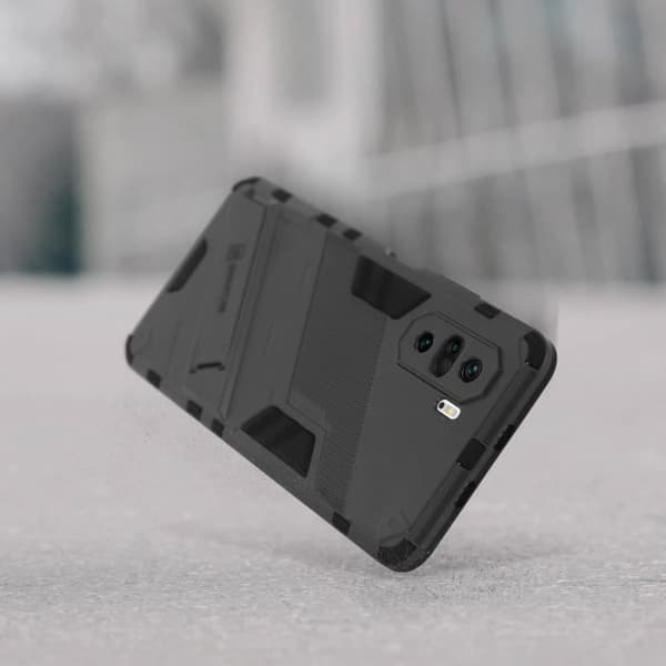 Coque Antichoc - Xiaomi - Kickstand II - Svart - Poco F3 - Mi 11i - Inbyggd ställning