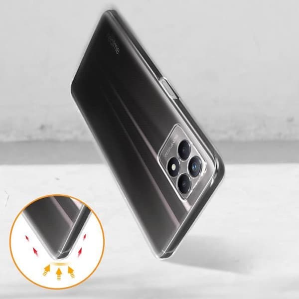 Skyddsskal - AVIZAR - Realme 8i - Mjuk - Transparent - Tunn och lätt