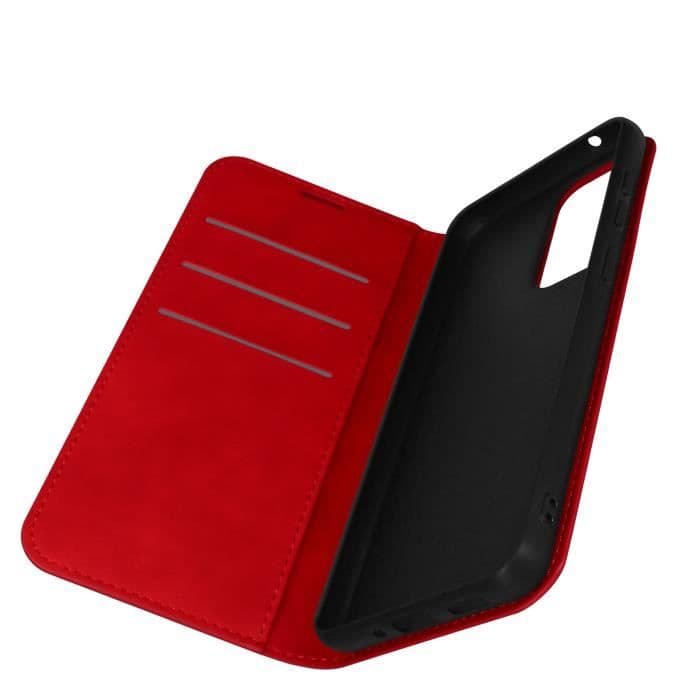 Foliofodral Samsung Galaxy A33 Soft Touch Magnetic Video Support röd