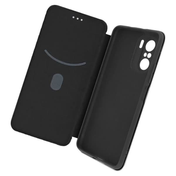 Fodral - Xiaomi - Poco F3 - Ekoskinn - Kolfiberlook - Mjuk - Inkluderad handledsrem