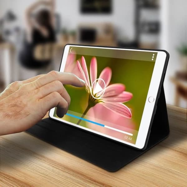 Housse iPad Air 2019 och Pro 10.5 - AVIZAR - Folio Roséguld - Syntetiskt läder - Video Support - Fullständigt Skydd