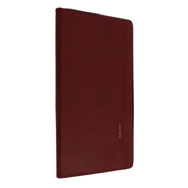 Fodral till Samsung Tab S7 FE - AVIZAR - Lagringsdokument Korthållare Video Support - Burgundy