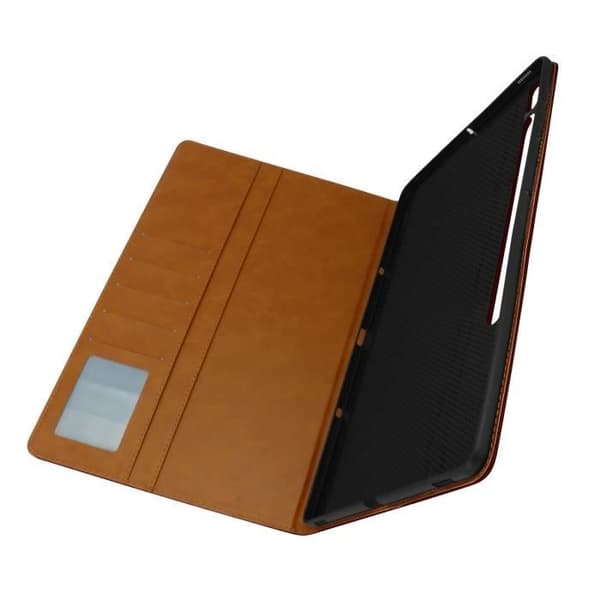 Fodral till Samsung Tab S7 FE - AVIZAR - Lagringsdokument Korthållare Video Support - Burgundy