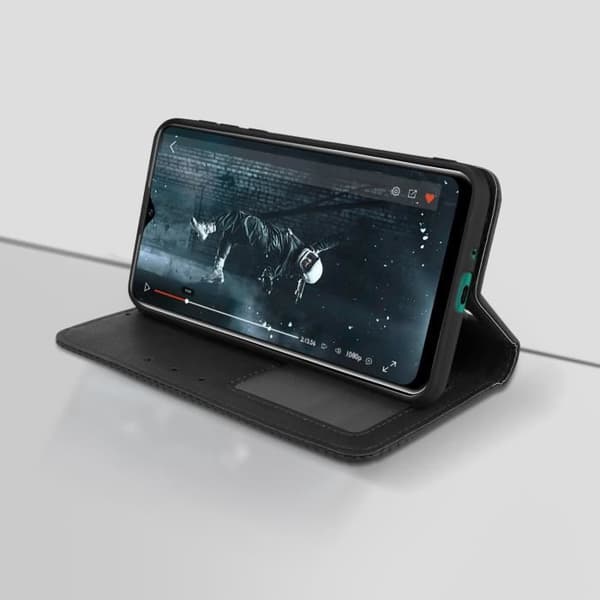 Housse Oukitel C19 - AVIZAR - Portfölj Stöd Video Magnetisk Stängning - Svart