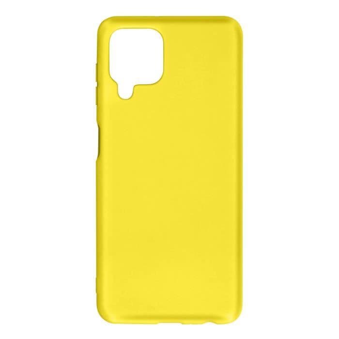 Samsung Galaxy A22 halvstyvt silikonfodral Soft Touch Finfinish Gul