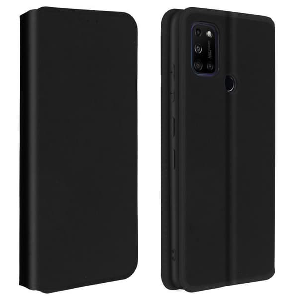 Cover Wiko View 5/5 Plus Wallet Folio Fodral Stativ Funktion Svart Svart