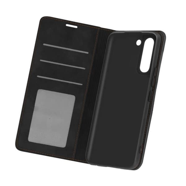 Hölster för Samsung Galaxy S21 - Forwenw - Mjuk-touch - Plånboksfodral - Svart - Video Stöd