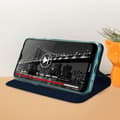 Miniatyrbild 3 av 4: Étui Folio - DUX DUCIS - Nokia 2.3 - Eco-läder - Videostöd - Kortfack - Mörkblå