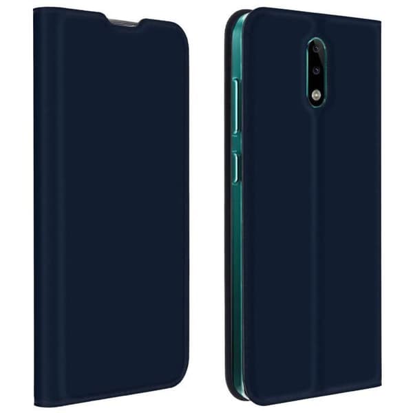 Étui Folio - DUX DUCIS - Nokia 2.3 - Eco-läder - Videostöd - Kortfack - Mörkblå