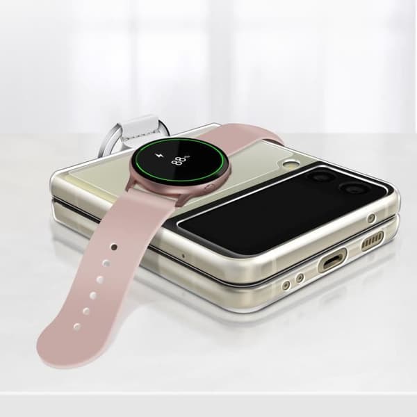 Skyddsskal - Samsung - Galaxy Z Flip 3 - Silikongel - Transparent Vit - Ultra-tunn