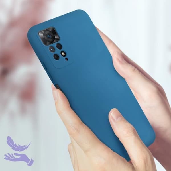 Fodral Xiaomi Redmi Note 11 Pro Halvstyv Soft-touch Finblå