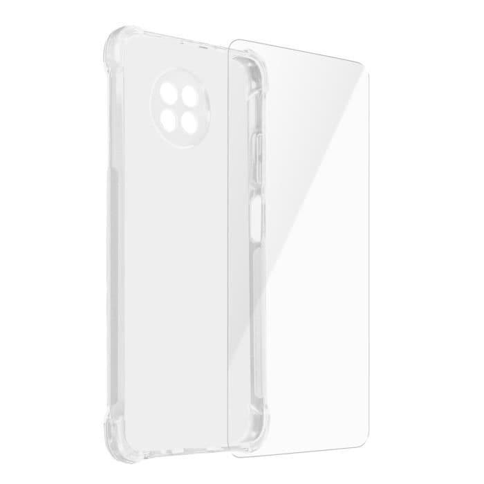 Pack Xiaomi Redmi Note 9T 5G Fodral Bumper Flexibel Film iMak Transparent White