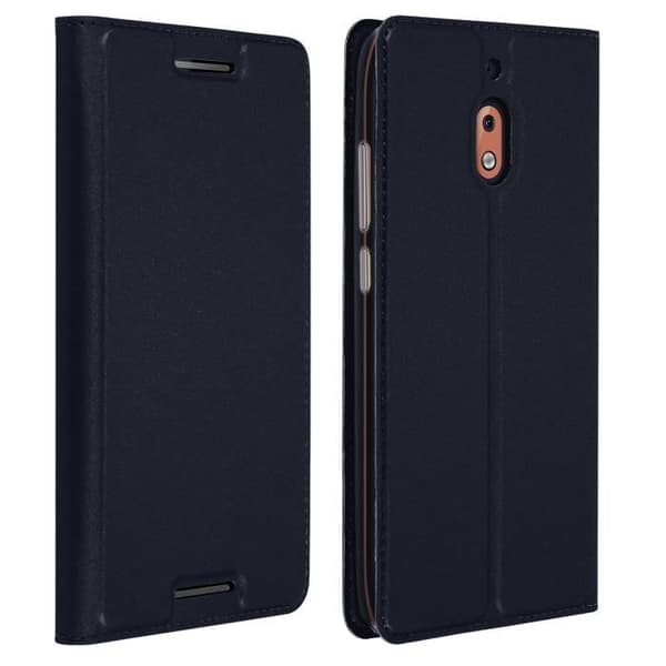 Nokia 2.1 Folio Fodral Korthållare Stativ Funktion Filp Cover Midnight Blue