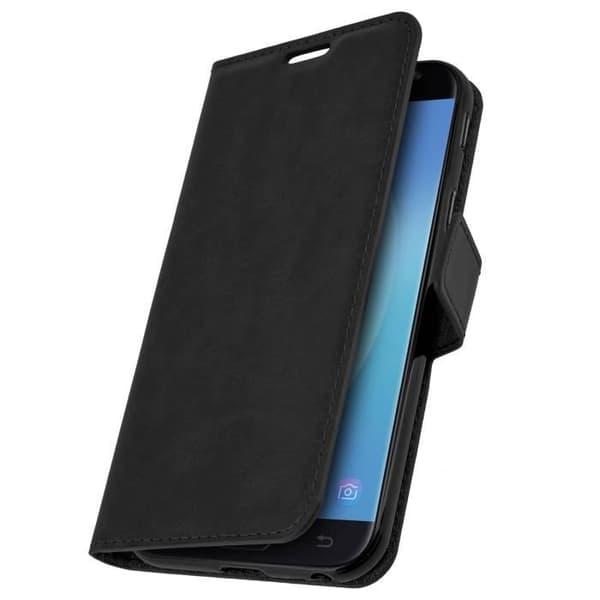 Hus - AVIZAR - Galaxy J3 2017 - Fodral Folio Plånbok - Svart - Videostöd