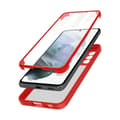 Miniatyrbild 1 av 4: Samsung Galaxy S21 fodral - AVIZAR - Plexiglas bak, Polymer fram, Stötsäker - Röd kontur