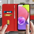 Miniatyrbild 3 av 4: Mobilfodral för Samsung Galaxy A03S - AVIZAR - Chesterfield - Röd - Video stöd funktion - Fodral folio