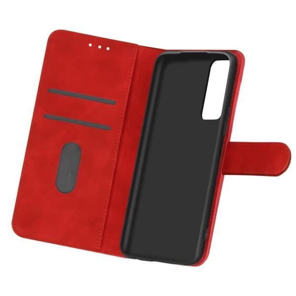 Mobilfodral för Samsung Galaxy A03S - AVIZAR - Chesterfield - Röd - Video stöd funktion - Fodral folio